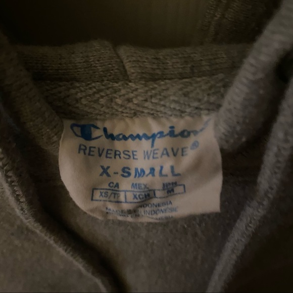 🖤CHAMPION SIZE XS GREY CROPPED HOODIE🖤 - Picture 2 of 3